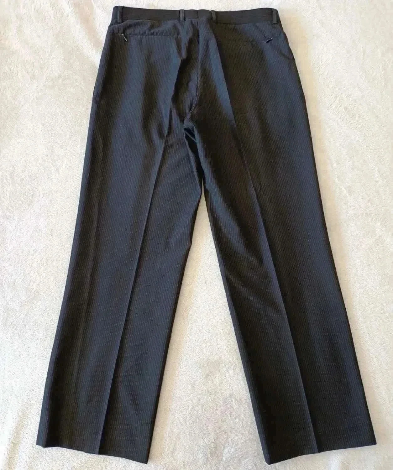 Traje preto listrado branco jaqueta 52 calça 44 – photo 4